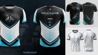 2352+ Gaming Jersey Template Psd Free PSD