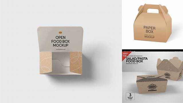 2365+ Paper Food Box Mockup Free Best for Showcase