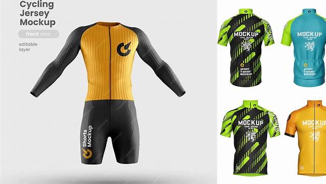 2368+ Free Cycling Jersey Mockup Hight Resolution