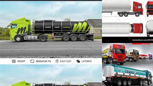 2370+ Tank Truck Mockup Advanced Photoshop Template