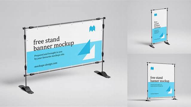 2377+ Banner Stand Mockup Free Photoshop Mockup Design