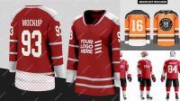 238+ Ice Hockey Uniform Mockup Template Free Customizable PSD Templates