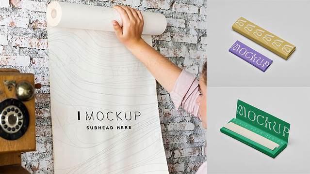 2384+ Rolling Papers Mockup Free Editable PSD