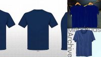 2386+ Mockup Kaos Biru Dongker Easy Editable