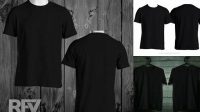 2390+ Mockup Kaos Polos Hitam Depan Belakang PSD Download