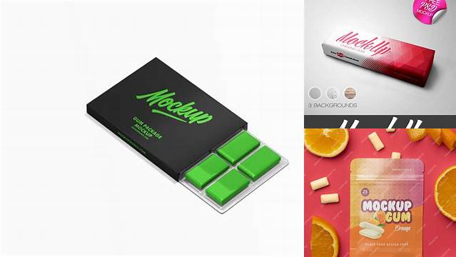 2392+ Chewing Gum Mockup Free Include TIFF