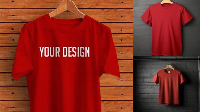 242+ Mock Up Kaos Merah Download Premium PSD Resource