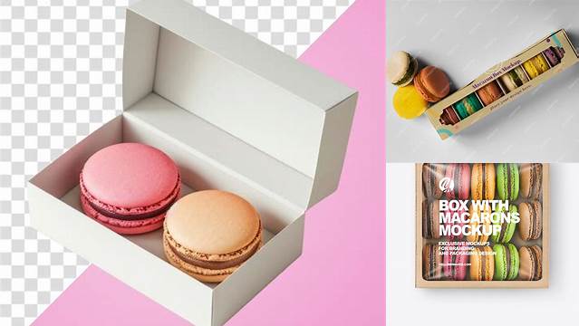 2422+ Macaron Box Mockup Smart PNG Image