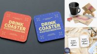 2428+ Mug And Coaster Mockup Free Exclusive Free PSD