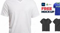 2434+ V Neck Mockup Best for Showcase