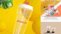 2442+ Milk Tea Cup Mockup Advanced Photoshop Template