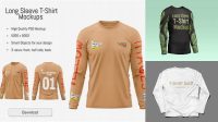 2443+ Long Sleeve T Shirts Mock Up PSD Free Download