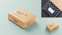 2446+ Mailer Box Tissue Paper Mockup Set Smart PNG Image