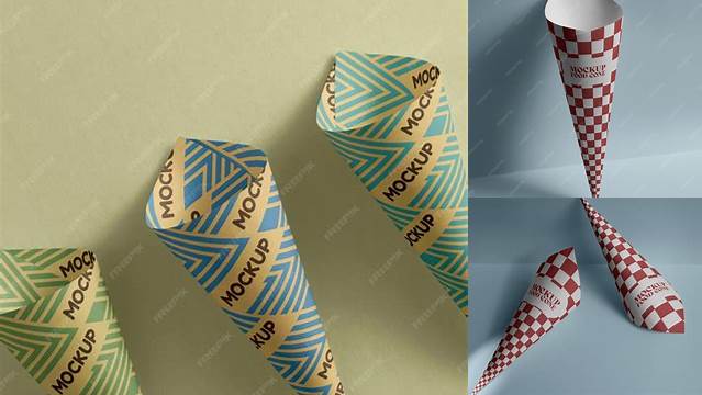 2448+ Paper Cone Mockup Free PSD