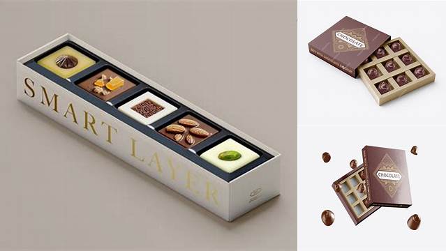 2455+ Box Of Chocolates Mockup Smart Layer PSD