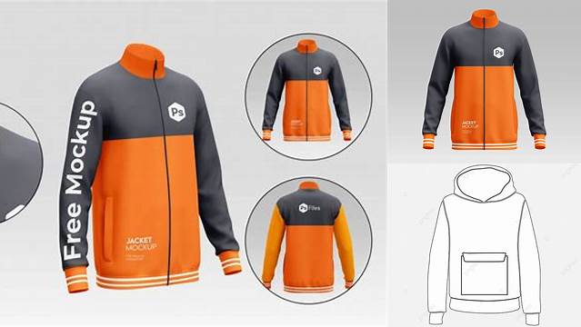 2455+ Cagoule Jacket Mockup Photoshop Resource Free