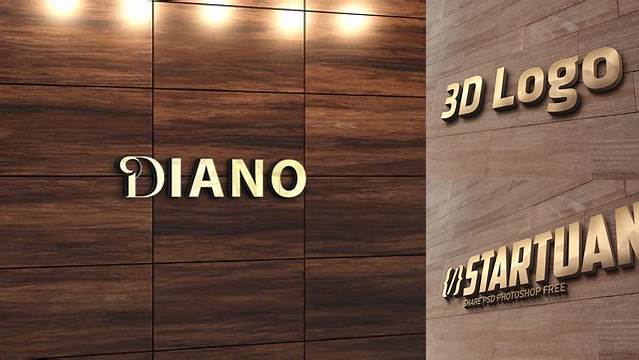 2462+ 3d Wall Logo Mockup 2 Photoshop Freebie