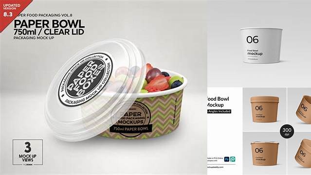 2483+ Mockup Paper Bowl Best for Showcase