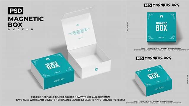 2490+ Magnetic Box Mockup Versatile PSD Mockup File