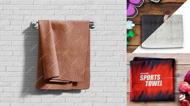 2491+ Gym Towel Mockup Free Editable Mockup PSD