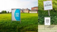 2498+ Yard Signs Mockup Free Graphic Design Resource