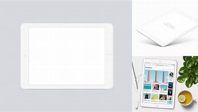 2508+ White Ipad Mockup High Resolution