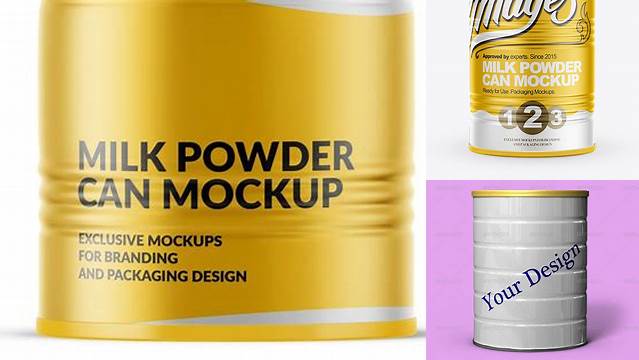 2515+ Milk Powder Can Mockup Free Editable Photoshop File