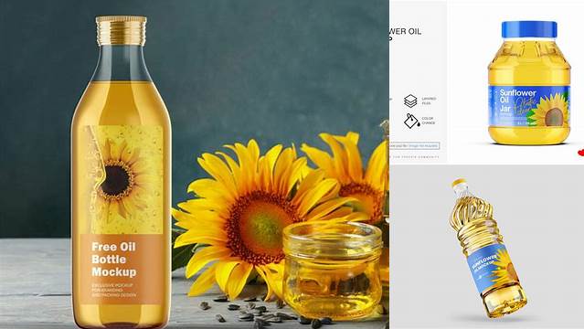 2519+ Sunflower Oil Mockup Premium Quality Freebie