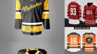 252+ Free Hockey Jersey Mockup Customizable PSD