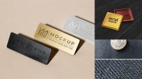 2522+ Metal Name Badge Mockup Elegant and Stylish Free PSD