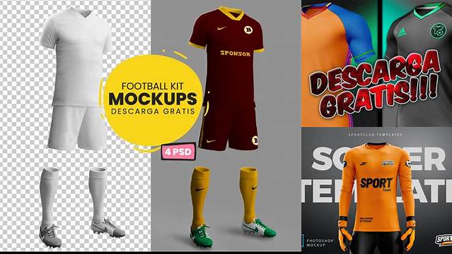 2528+ Descargar Mockup De Camisetas De Futbol Gratis Free Editable PSD