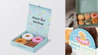 2529+ Free Donut Box Mockup PSD File for Designers