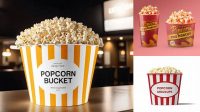 2537+ Popcorn Bucket Mockup Free PSD Free Download