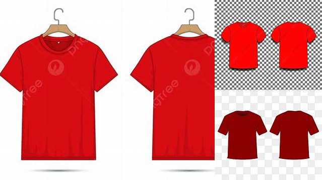 2538+ Template Kaos Merah Stylish Free PSD