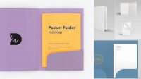 2550+ Pocket Folder Mockup Easy Editable