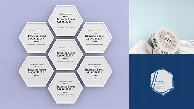 2568+ Hexagon Mockup Free Professional PSD Mockup