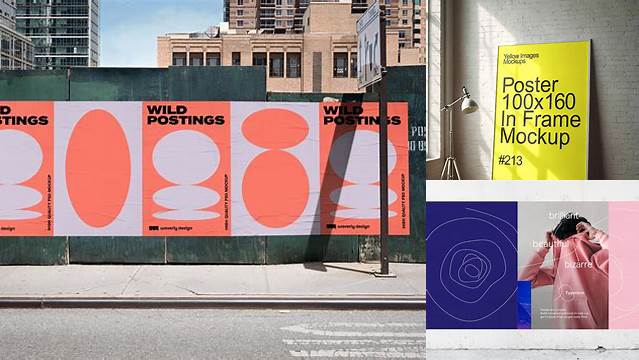 257+ Wild Postings Mockup Smart Object PSD