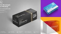 2581+ Rectangular Box Mockup Free Download Modern Design PSD