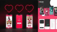 2588+ Tinder Mockup Free PSD for Free