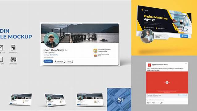 2603+ Mockup Linkedin Free Free PSD