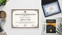 2614+ Certificate Mockup Free PSD