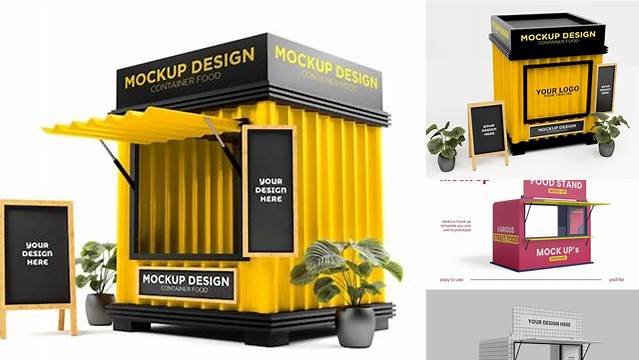 2618+ Food Stand Mockup Free Editable Design File