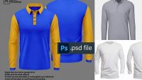 262+ Polo Lengan Panjang Mockup Hight Resolution