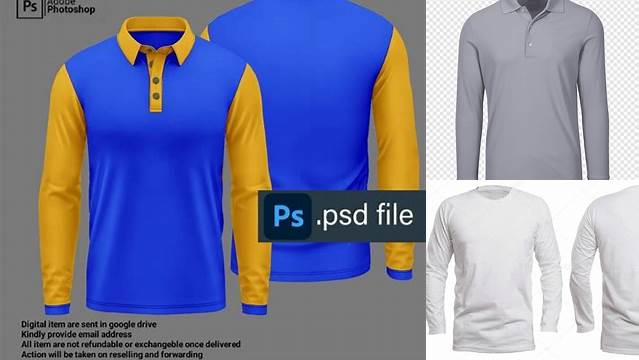 262+ Polo Lengan Panjang Mockup Hight Resolution