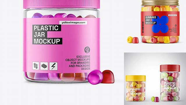 2626+ Gummies Jar Mockup Digital Download