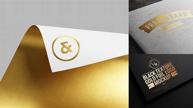 2638+ Gold Foil Mockup Editable Photoshop File