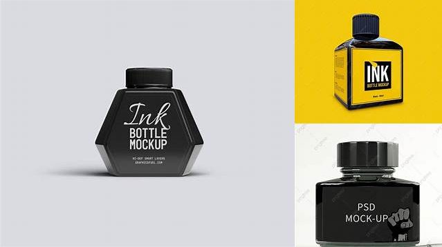 2646+ Ink Bottle Mockup Smart PNG Image