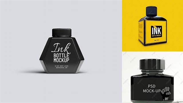 2646+ Ink Bottle Mockup Smart PNG Image