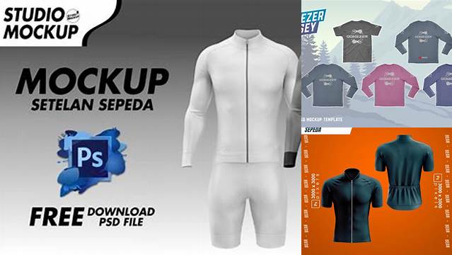 2652+ Mockup Jersey Sepeda Free PSD