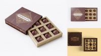 2661+ Box Of Chocolates Mockup PSD File Download